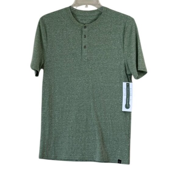 Threads 4 Thought Men's Short Sleeve Henley Green Size XS NWT - Picture 6 of 7